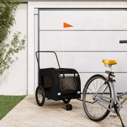 Remorque de v&eacute;lo pour animaux de compagnie noir