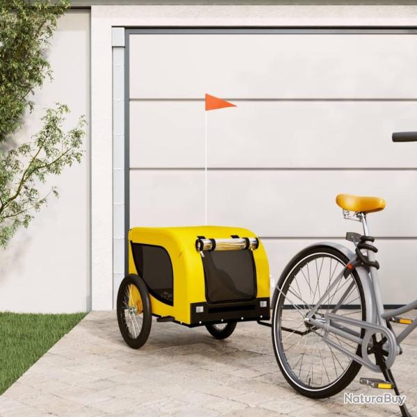 Remorque de v�lo pour animaux de compagnie jaune et noir alsavelo