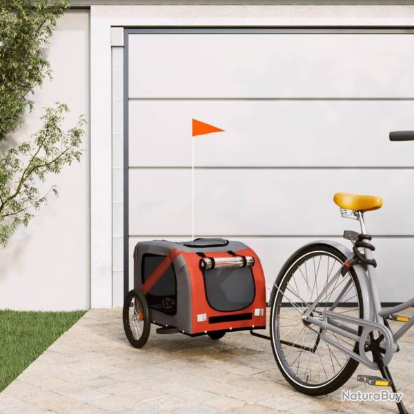 Remorque de v�lo pour animaux de compagnie orange et noir