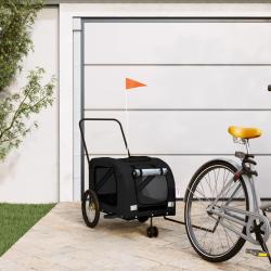 Remorque de v&eacute;lo pour animaux de compagnie noir