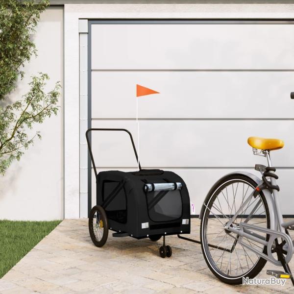 Remorque de v�lo pour animaux de compagnie noir alsavelo