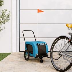 Remorque de v&eacute;lo pour animaux de compagnie bleu et noir