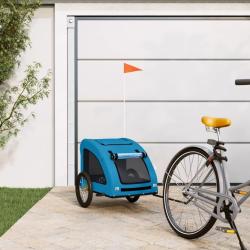 Remorque de v&eacute;lo pour animaux de compagnie bleu