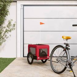 Remorque de v&eacute;lo pour animaux de compagnie rouge et noir