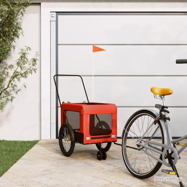 Remorque de v�lo pour animaux de compagnie orange et noir