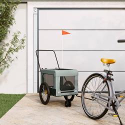Remorque de v&eacute;lo pour animaux de compagnie gris et noir
