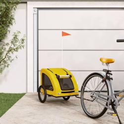 Remorque de v&eacute;lo pour animaux de compagnie jaune