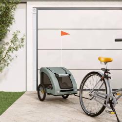 Remorque de v&eacute;lo pour animaux de compagnie gris