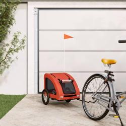 Remorque de v&eacute;lo pour animaux de compagnie orange alsavelo