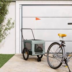 Remorque de v&eacute;lo pour animaux de compagnie gris et noir