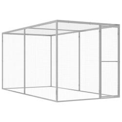 Cage pour chat 3x1,5x1,5 m Acier galvanis&eacute; alsavelo