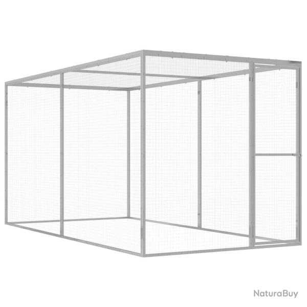 Cage pour chat 3x1,5x1,5 m Acier galvanis�
