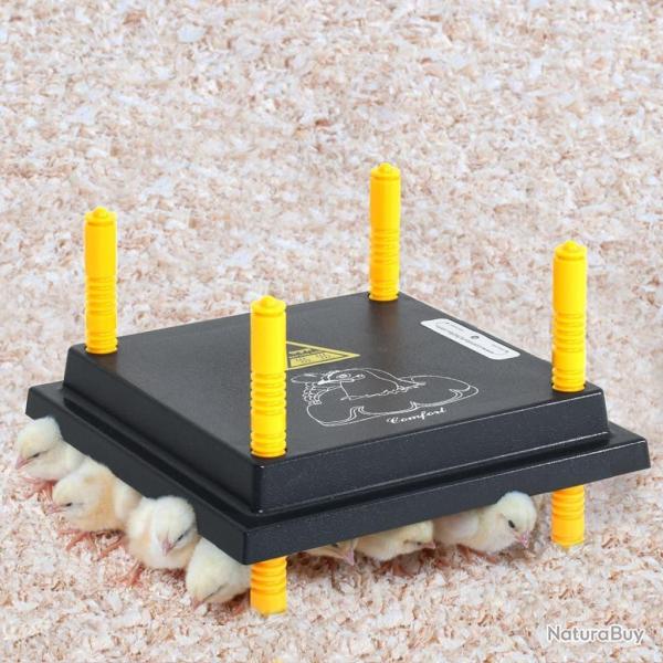 Plaque chauffante pour poussins et canetons 25x25 cm alsavelo