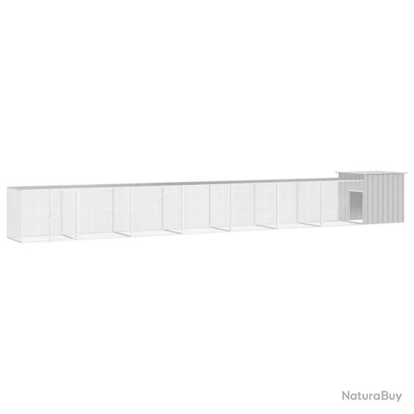 Cage pour poules Gris 800x91x100 cm Acier galvanis� alsavelo