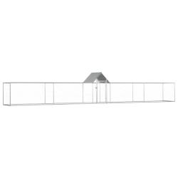 Poulailler 9 x 1 x 1,5 m Acier galvanis&eacute;