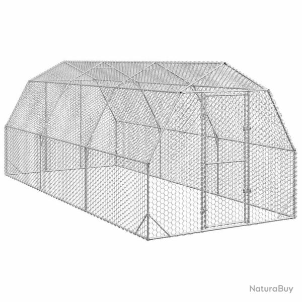Poulailler 2,5x6x2,25 m acier galvanis�