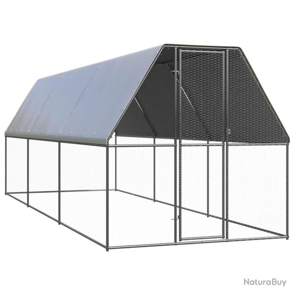Poulailler d'ext�rieur 2x6x2 m Acier galvanis�