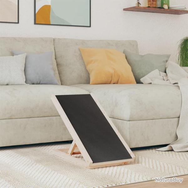 Rampe pour chiens gris 70x35 cm bois de sapin solide alsavelo