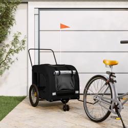 Remorque de v&eacute;lo pour animaux de compagnie noir