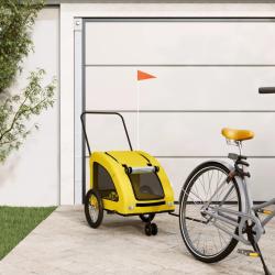 Remorque de v&eacute;lo pour animaux de compagnie jaune