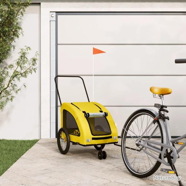 Remorque de v�lo pour animaux de compagnie jaune