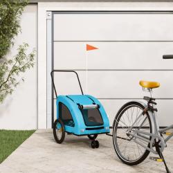Remorque de v&eacute;lo pour animaux de compagnie bleu