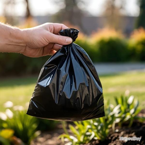 Sacs � crottes pour chiens 750 pcs noir 30x20 cm PE