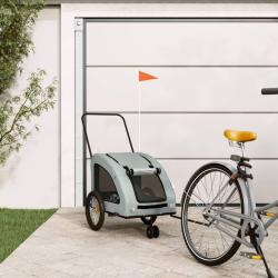 Remorque de v&eacute;lo pour animaux de compagnie gris