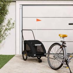 Remorque de v&eacute;lo pour animaux de compagnie noir