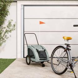Remorque de v&eacute;lo pour animaux de compagnie gris