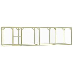 Poulailler 1,5x6x1,5 m Pin&egrave;de impr&eacute;gn&eacute;e alsavelo