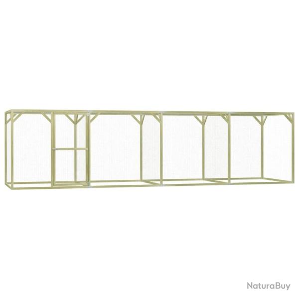 Poulailler 1,5x6x1,5 m Pin�de impr�gn�e alsavelo
