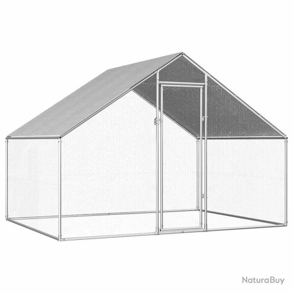 Poulailler d'ext�rieur 2,75 x 2 x 1,92 m Acier galvanis�