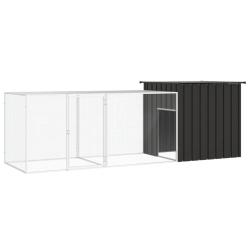 Poulailler Anthracite 300x91x100 cm Acier galvanis&eacute;