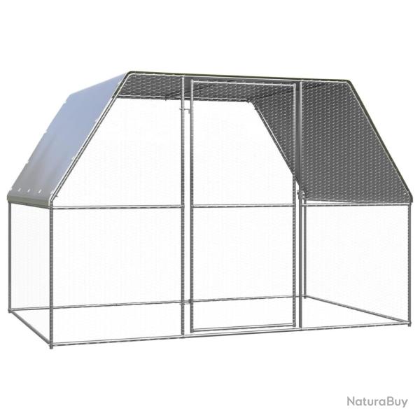 Poulailler d'ext�rieur 3x2x2 m Acier galvanis�