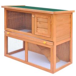 Clapier d'ext&eacute;rieur Enclos pour petits animaux 1 porte Bois