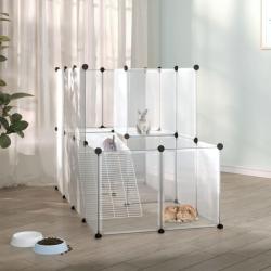 Cage pour petits animaux Transparent 142x74x93 cm PP et Acier alsavelo