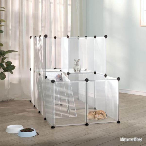 Cage pour petits animaux Transparent 142x74x93 cm PP et Acier alsavelo