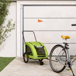 Remorque de v&eacute;lo pour animaux de compagnie vert