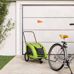 Remorque de v&eacute;lo pour animaux de compagnie vert