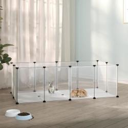 Cage pour petits animaux Transparent 144x74x46,5 cm PP et Acier alsavelo