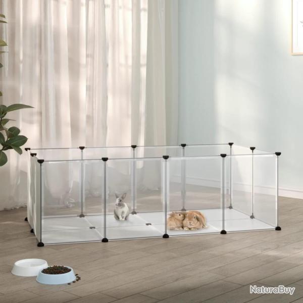 Cage pour petits animaux Transparent 144x74x46,5 cm PP et Acier