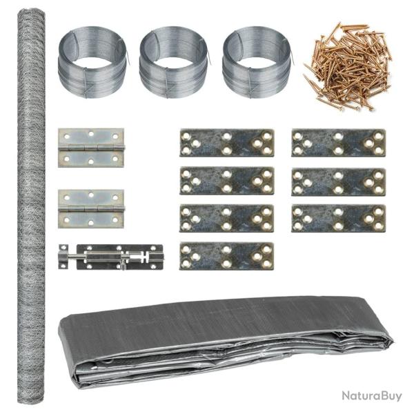 Poulailler 268x100x190 cm m�tal alsavelo