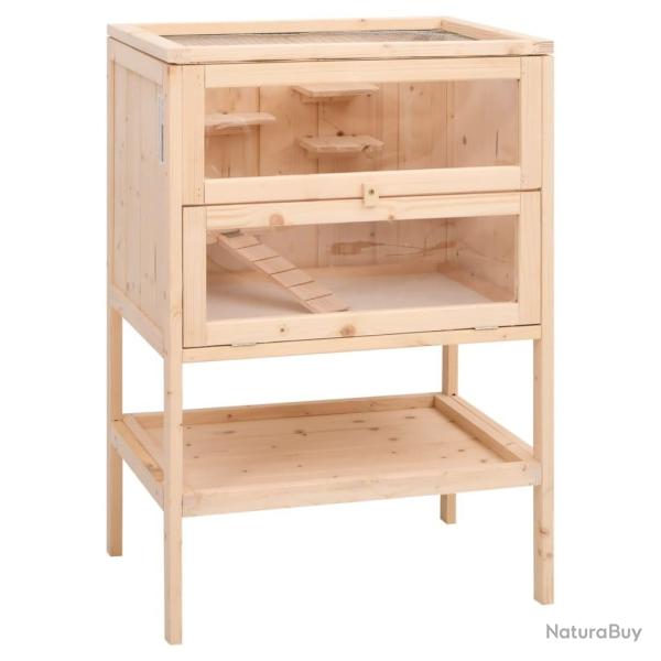 Cage � hamster 55x40x80 cm bois massif de sapin