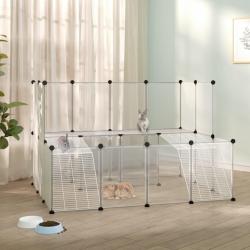 Cage pour petits animaux Transparent 143x107x93 cm PP et Acier alsavelo