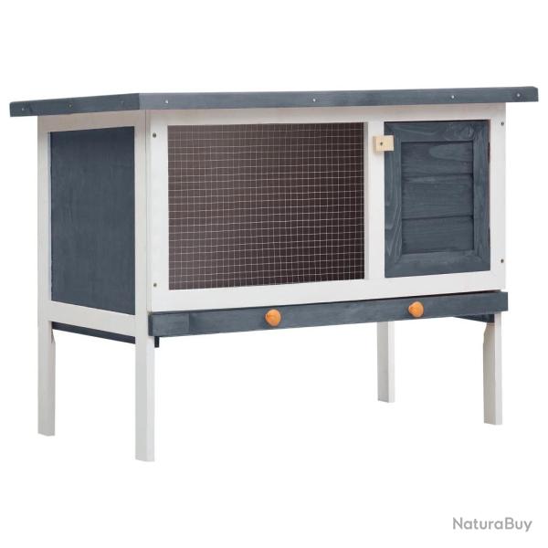 Clapier d'ext�rieur 1 niveau Gris Bois