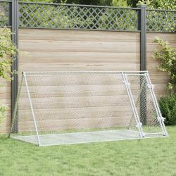 Clapier argent&eacute; 200x105x91 cm acier galvanis&eacute; alsavelo