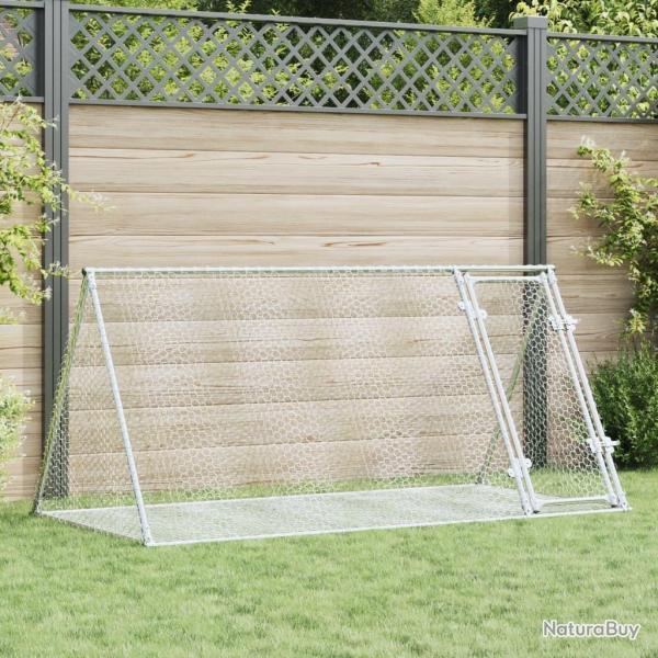 Clapier argent� 200x105x91 cm acier galvanis�