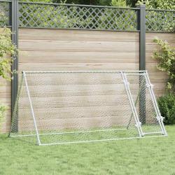 Cage pour poules argent&eacute; 200x105x91 cm acier galvanis&eacute;
