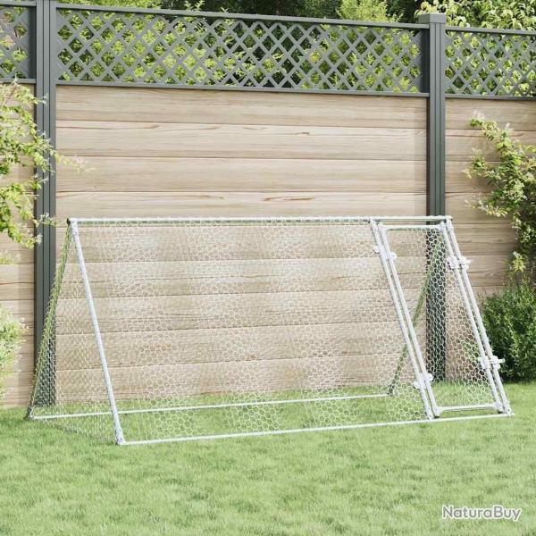 Cage pour poules argent� 200x105x91 cm acier galvanis�